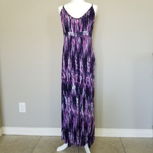 A.N.A. Empire Waist Purple Maxi Dress - M